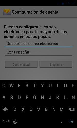 Configuración correo en Android
